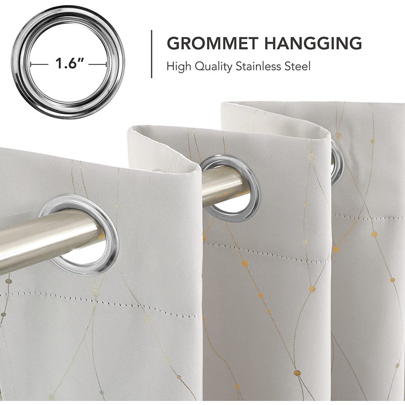 Kellea Room Darkening Curtain Pair, 52" W x 95" L, Beige