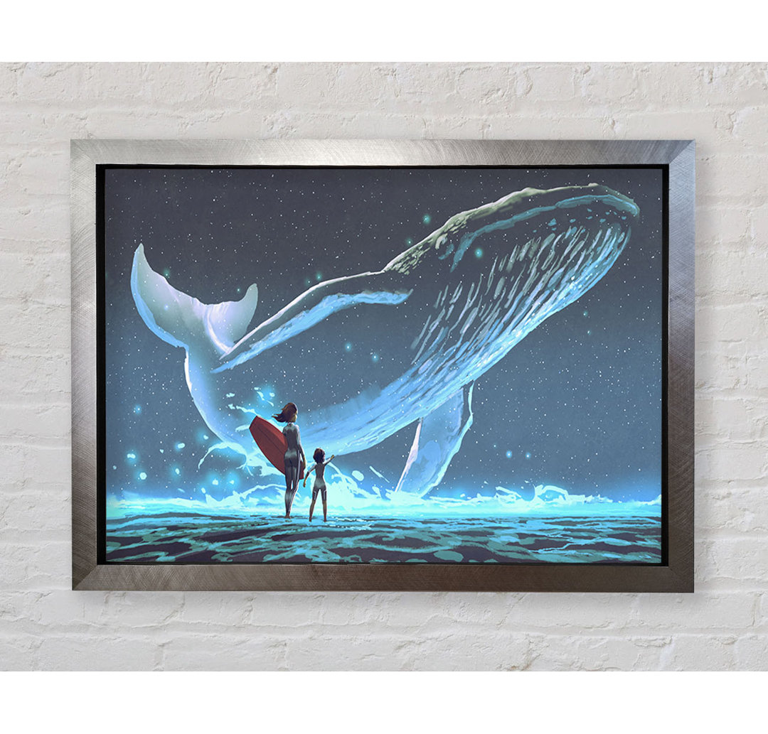 Spirit Whale Splash - Einzelner Bilderrahmen Kunstdrucke