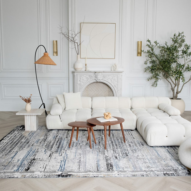 Tapis d'intérieur à motif de tapis Romina, Rectangle 7 pi 10 po x 10 pi 10 po