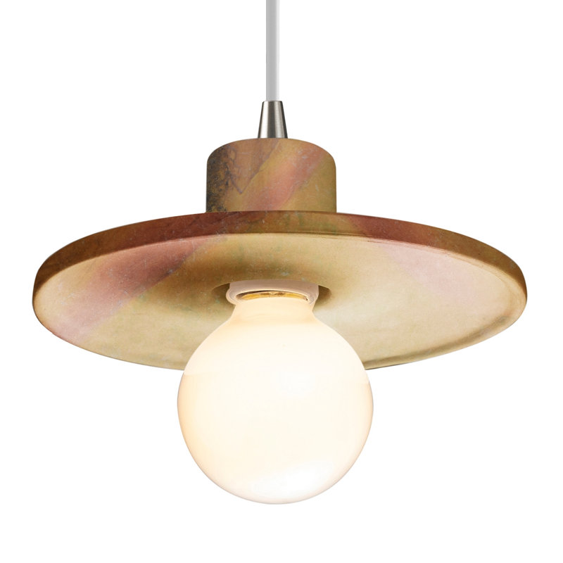Leni - Light Single Pendant, Harvest Yellow Slate, Brushed Nickel