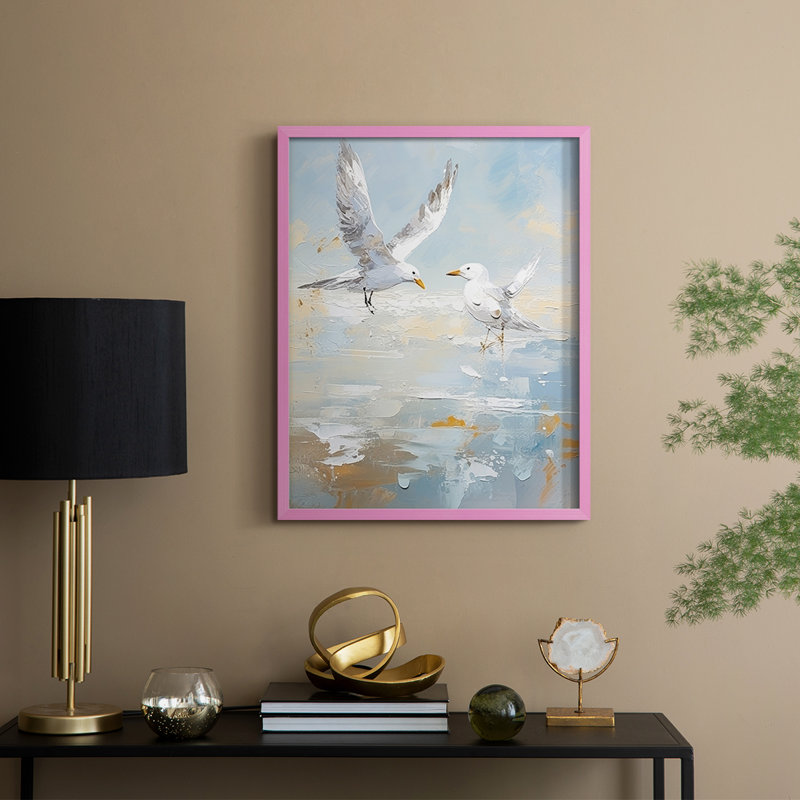 NAUTICAL Series CDLVI, reproduction encadrée - bois massif, H 30 po x l 24 po, Rose