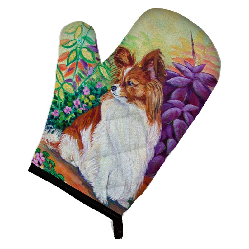 Caroline's Treasures Papillon Polyester Oven Mitt