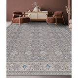 Hand-Knotted High-Quality Light Green and Beige Area Rug