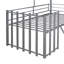 Lit mezzanine simple en métal avec toit et fenêtre-522803458