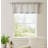 Farmhouse Style Striped Semi-Transparent Linen Valance, 50X16 Inch Rod Pocket Single Panel, Blue Background, Beige Valance.