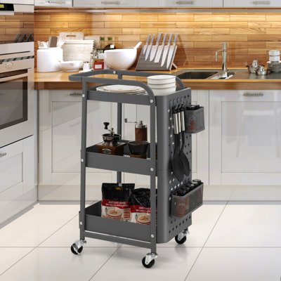 Edalene Steel Bar Cart