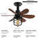 52cm Socket Ceiling Fan with Remote Control and Light Kit Included