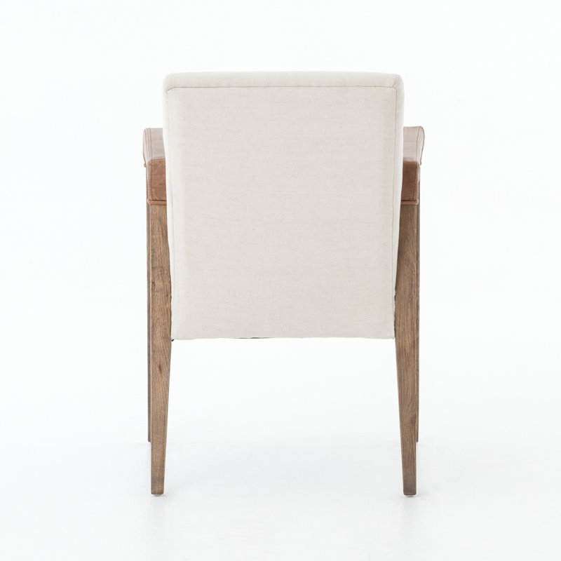 Reuben Upholstered Arm Chair, Polyester White