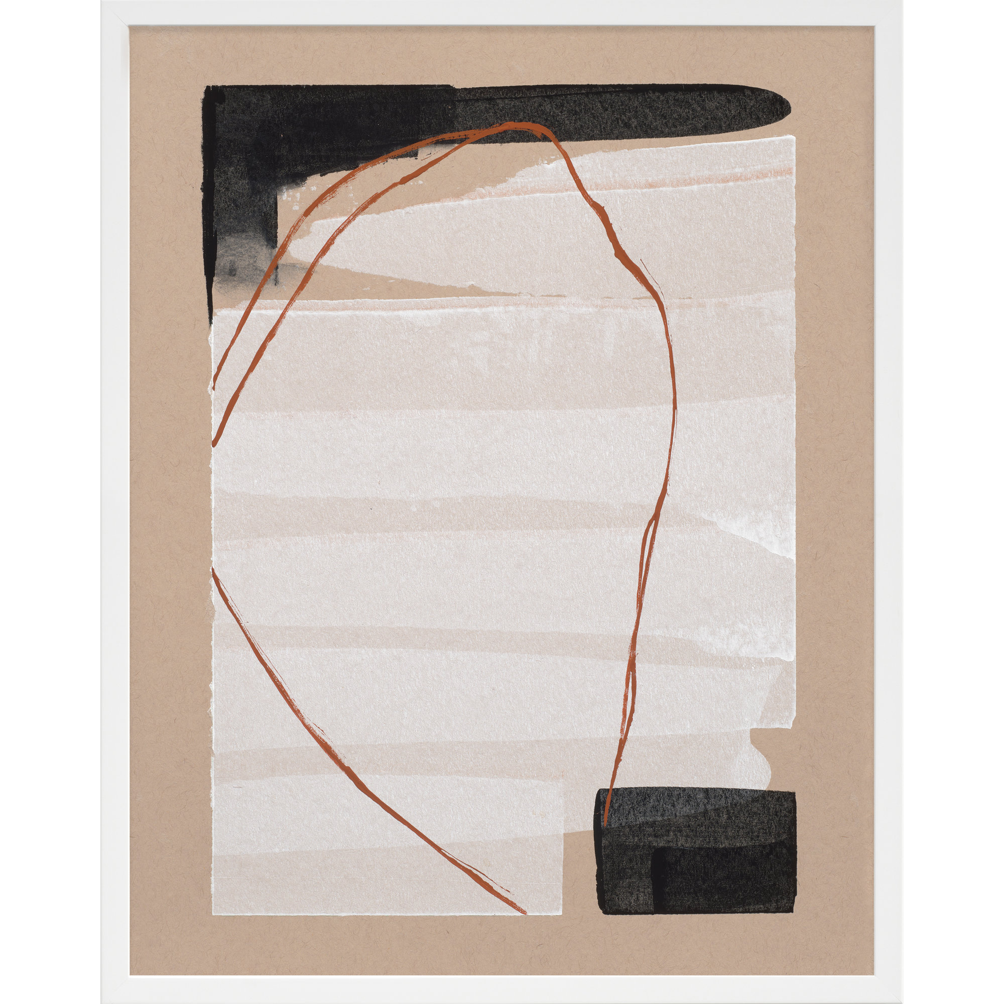 Orange Is The New Black 4 by Andrea Stokes, White Framed, 50" H x 40" W x 1.25" D