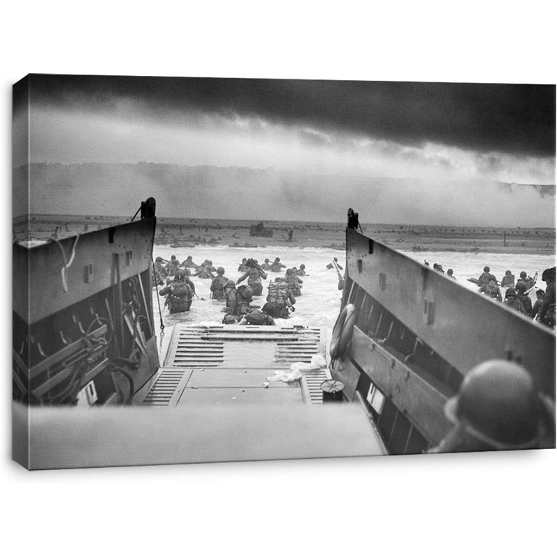 Photographie rétro du débarquement en Normandie
