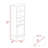 Linen Cabinet, Two Interior  Shelves, Two Open Shelves, Single Door-2056752427