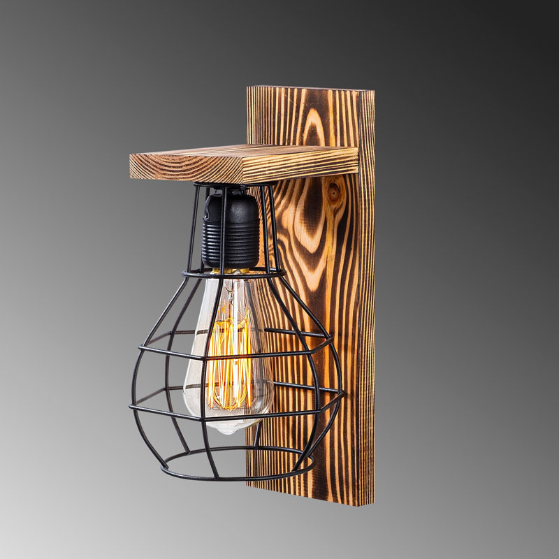 Applique murale en bois 1 lumière