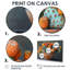 Photo monochrome orange et vert de Cactus dans un vase I - Cactus, art mural-339177491-442500463