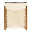 2 chaises d'extérieur en bois avec assise profonde et larges fentes de rembourrage, rembourrage intérieur du coussin imperméable