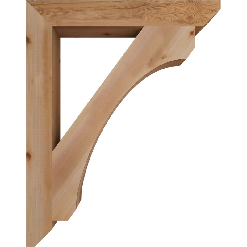 Support en bois / corbeau, Cèdre rouge de l'Ouest (lisse), H 38 po x l 3,5 po x P 30 po
