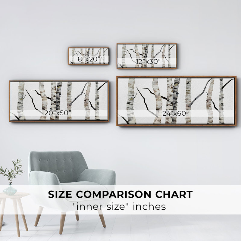Birch Trees II- Framed Canvas
