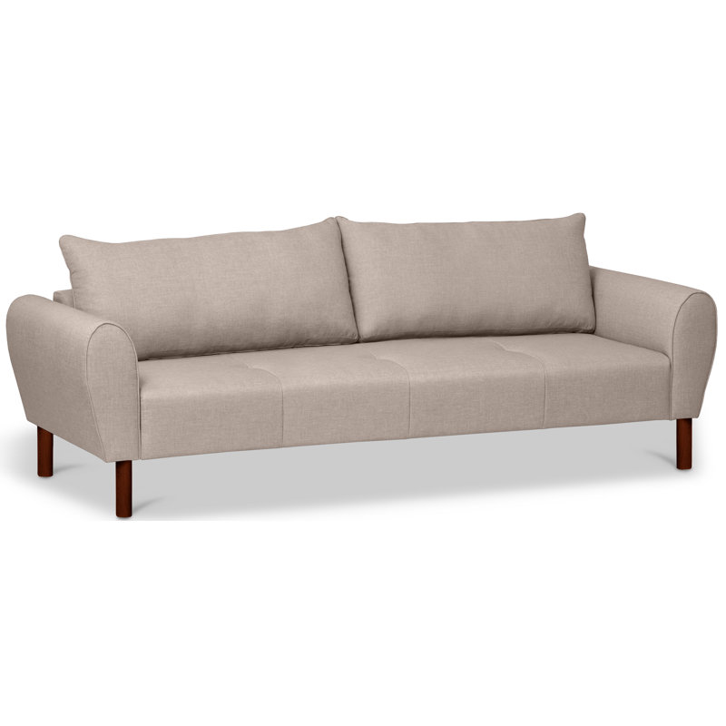 Caspar Sofa, Beige, Wenge, 80cm H x 216cm W x 86cm D