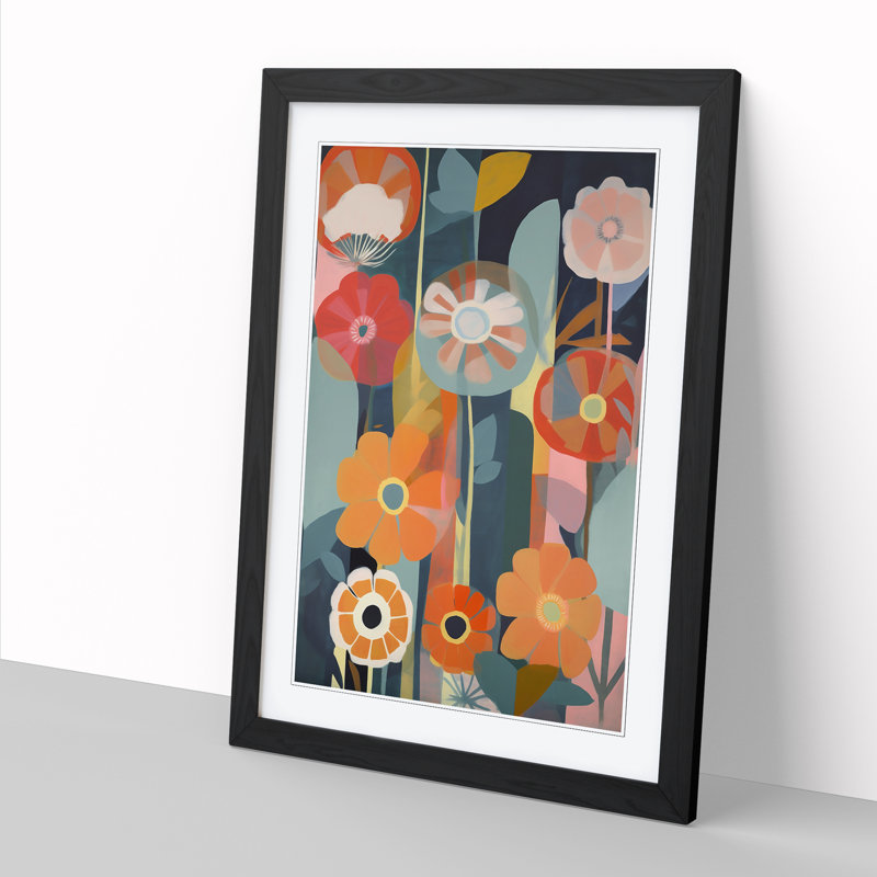 Mixed Flowers Vol.7 - Framed Print, Black, 64cm H x 46cm W x 2cm D