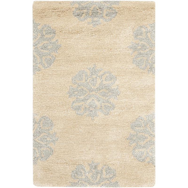 Tapis géométrique en laine touffeté à la main Candelo, Rectangle 7 pi 6 po x 9 pi 6 po