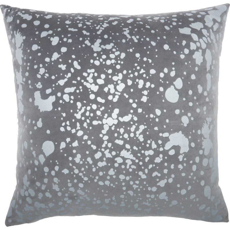 Housse de coussin carré et insert, Gris clair