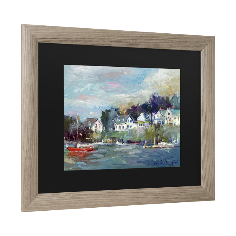 Reproduction d'art en acrylique sur toile, H 11 po x l 14 po x P 0,5 po, Cadre noir, Noir