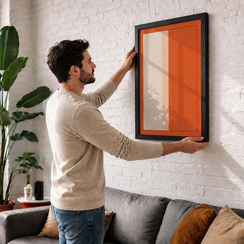 Colour Field Divide Minimalist - Framed Print, A1 - 84.1 x 59.4 cm, Unframed
