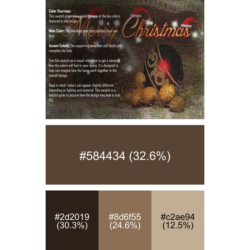 Tapis de noël brown area, Rectangle 2 pi x 3 pi