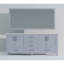 Meuble-lavabo double gris foncé 84 po X P 22 po D, plateau en marbre de Carrare et Miroirs