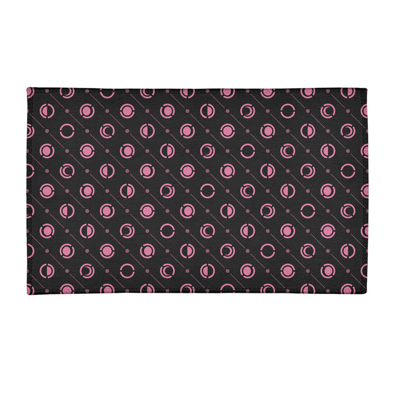 Tapis noir/rose phases lune, Rectangle 2 pi x 3 pi