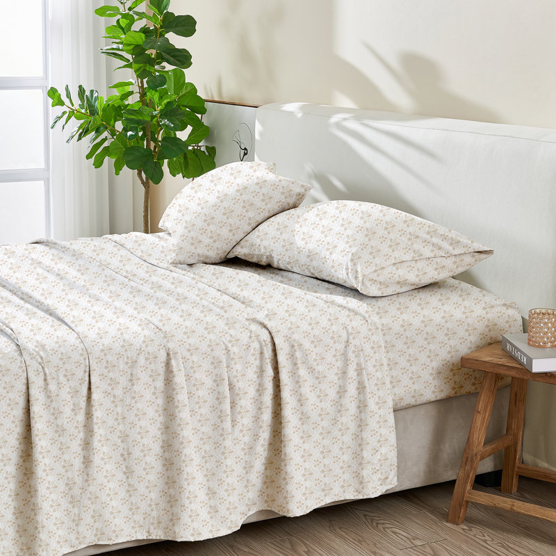 Ensemble de draps pré-lavés en microfibre - Collection Leiea, Ensemble de draps pour lit simple avec deux taies 