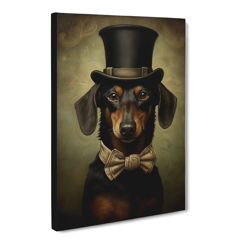 Dachshund Realism Art - Wrapped Canvas, 50cm H x 35cm W x 3cm D