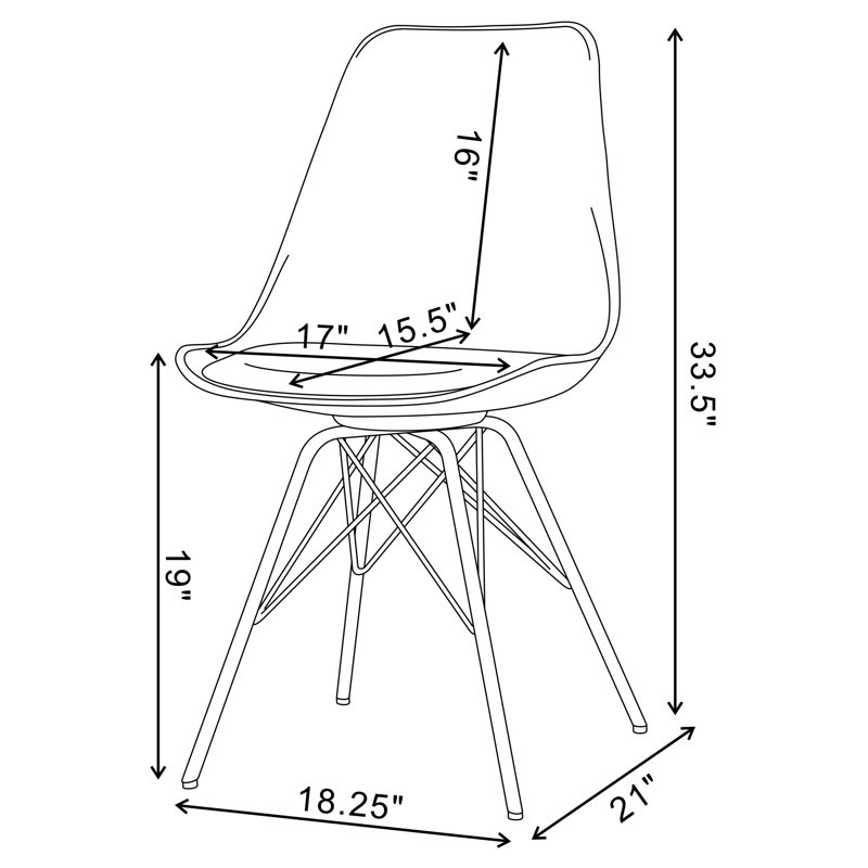 Chaise d'appoint Slade, Noir