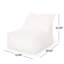 Ettie Fauteuil à billes en tissu résistant à l'eau, blanc-120220463