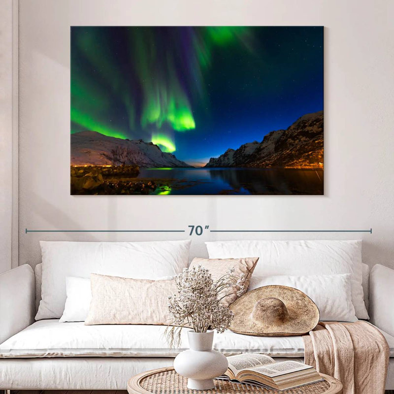 Alvord Ersfjord Northern Lights, H 34 po x l 51 po