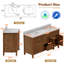 Ensemble de meuble-lavabo à double cuve 60 "avec plateau en pierre reconstituée Barnhart-431181851