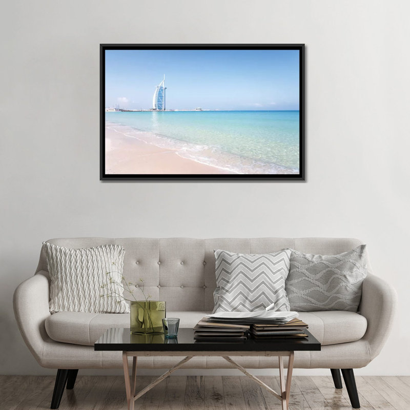 " Burj Al-Arab, Dubai, United Arab Emirates " by Matteo Colombo, Black Framed Canvas, No Mat, 32" H x 48" W x 1.5" D