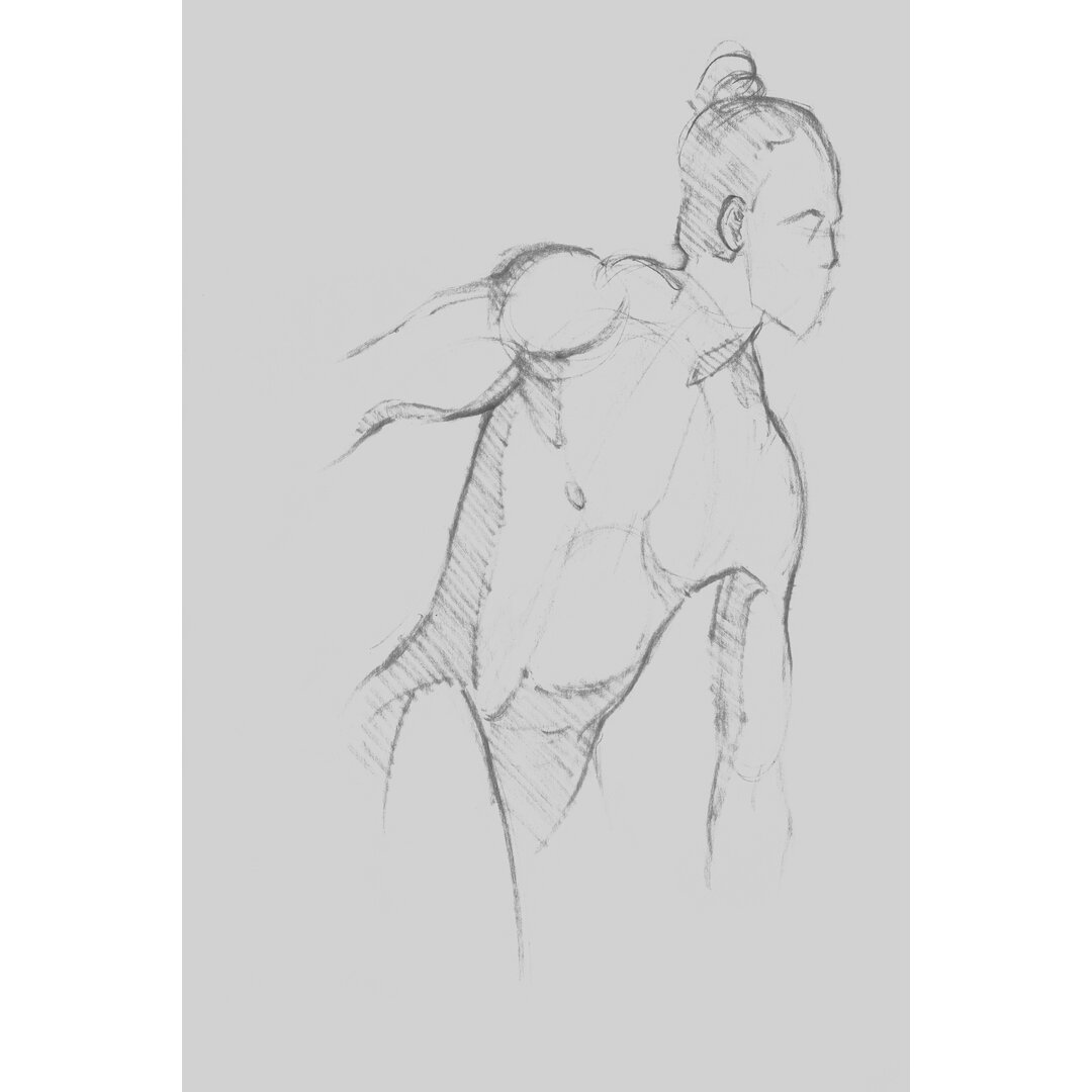 Leinwandbild Male Torso Sketch II von Jacob Green