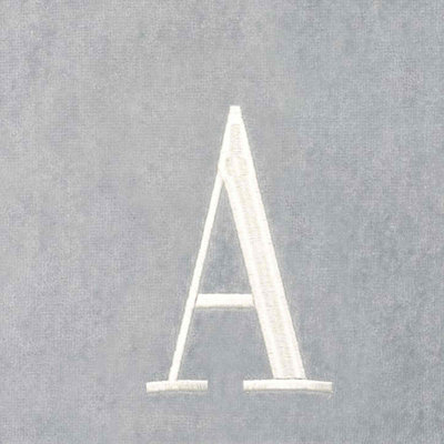 GRY/IVR Monogram Towel Set