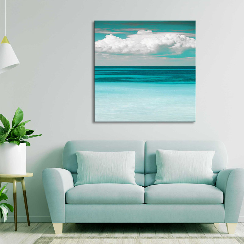 «Teal Bay (Square)» par Danita Delimont, reproduction, H 28 po x l 28 po x P 1,5 po, Toile tendue