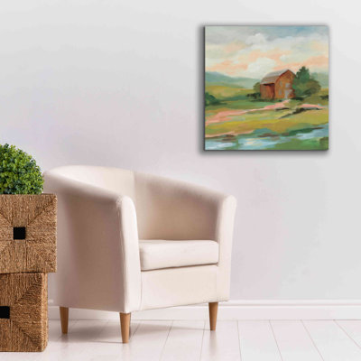 «Springtime Farm Pastel» par Silvia Vassileva, art mural sur toile