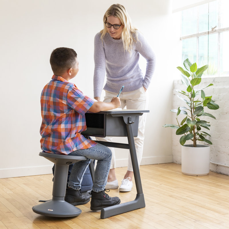 Tabouret ECR4Kids SitWell, hauteur réglable, siège actif, Gris