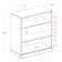 100% Solid Wood 3-Shelf Bookcase with Solid Doors and Adjustable Shelves