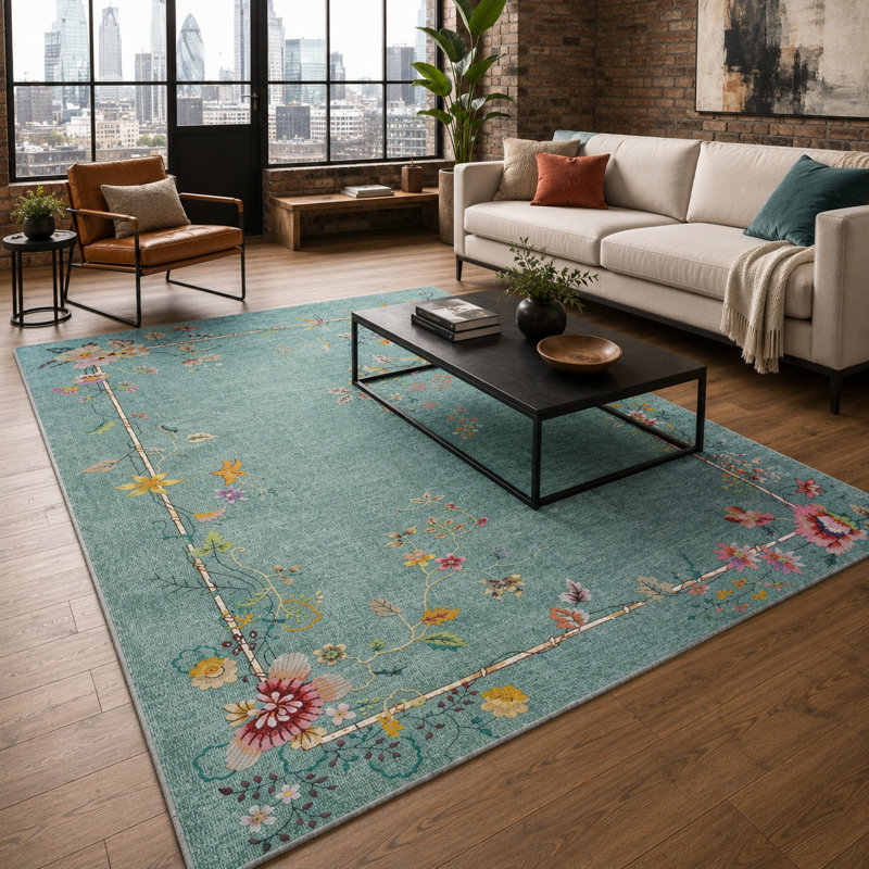 Oriental Cotton and Chenille Flatweave Area Rug, 200 x 300 cm