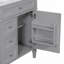 Ensemble de meuble-lavabo moderne avec lavabo supérieur, 2 tiroirs, 1 tiroir basculant, tablette de porte, ensemble de meuble-lavabo simple-112897566