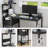 Computer Desk With Power Outlet & Storage Shelves, Study Writing Table With USB Ports Charging Station, PC Desk Workstation For Home Office-1585083931