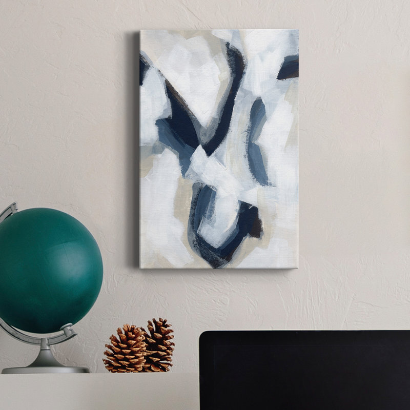 Indigo Imprint I - Wrapped Canvas Print, 60" H x 40" W x 1" D