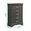 Commode moderne 5 tiroirs en bois-5009313