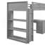 Lit mezzanine avec tablettes et bureau