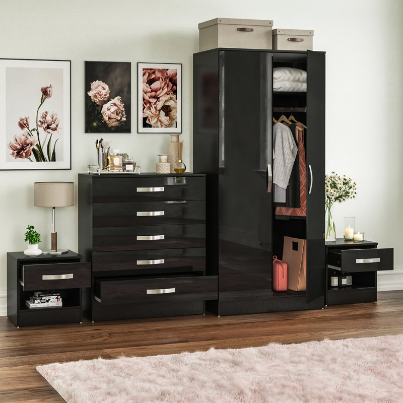 Arkadij Piece Bedroom Set, Black