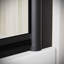 Porte de baignoire pivotante encadrée 34 po x 58 po avec verre trempé traité 5/16 po CrystalTech Amusa, quincaillerie noir mat